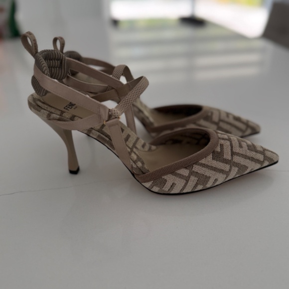 FENDI Colibri Lite 55mm Monogram Pumps Heels Shoes - Picture 3 of 11